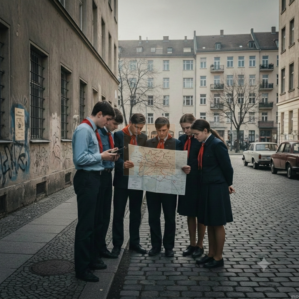 Fluchtplanung im Prenzlauer Berg – Digitale Schnitzeljagd Berlin Klassenfahrt Digitale Schnitzeljagd Berlin Klassenfahrt im Prenzlauer Berg: Schulklasse plant eine DDR-Flucht während einer interaktiven Klassenfahrt durch Berlin