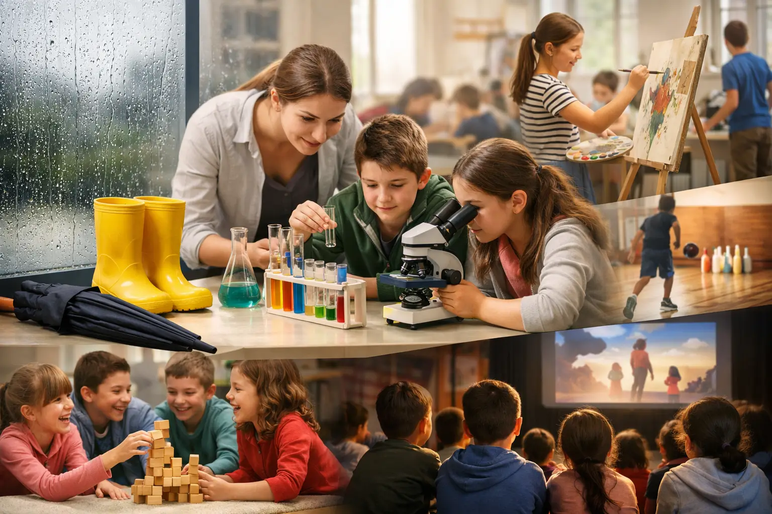 Fünf Schlechtwetter-Ideen für Schulklassen