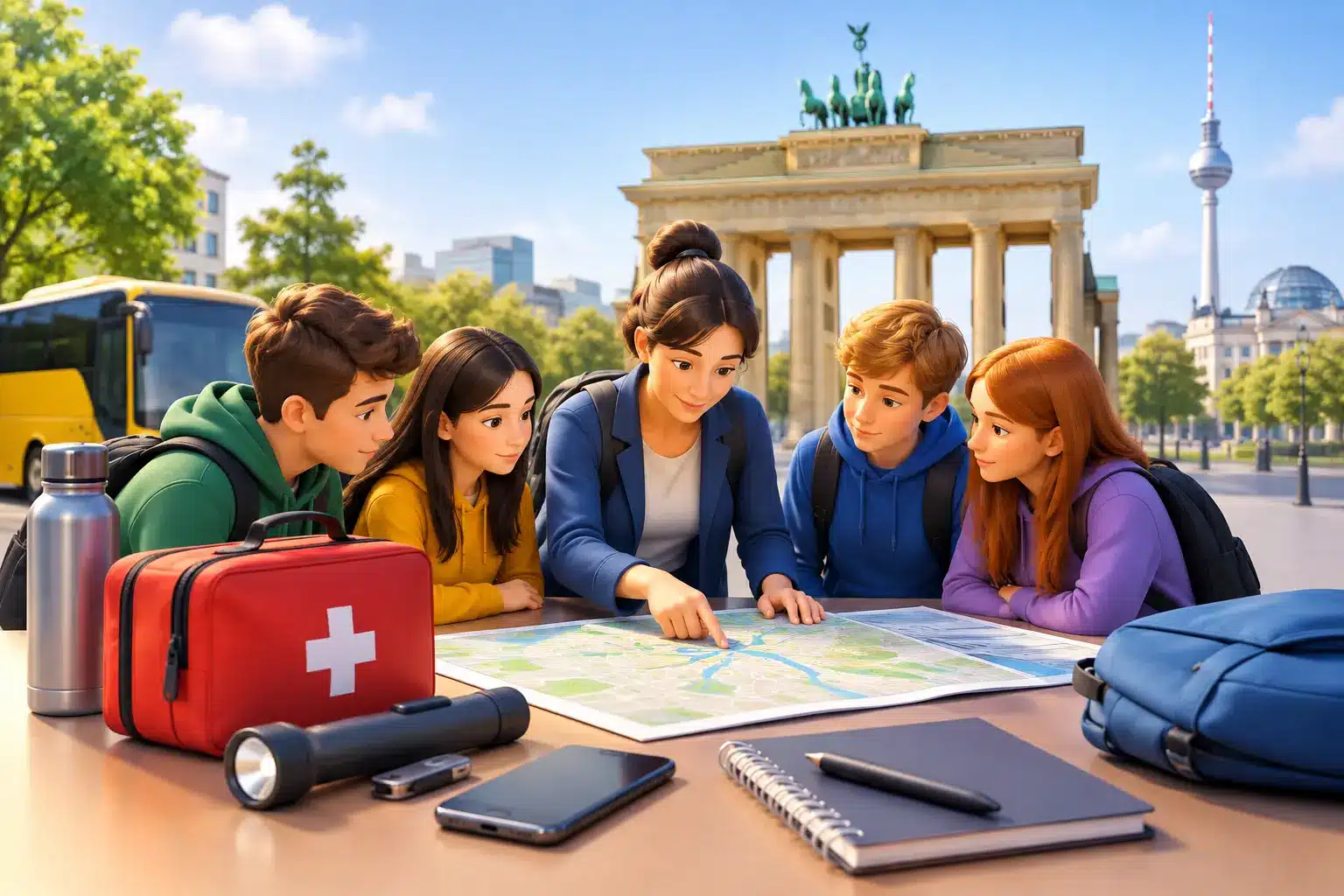 Notfallplan für Klassenfahrt in Berlin erstellen